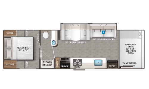 31MV MOTORHOME FLOORPLAN RENTALS